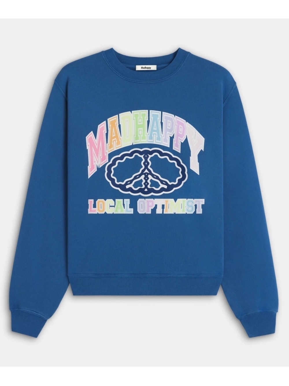 Madhappy Royal Blue 'Local Optimist' Graphic Sweatshirt